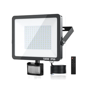 IP66 100W 9000lm Outdoor Security Led Motion Sensor Flood Light for Stage Stair Wall Yard Garden Door Lighting