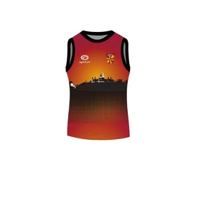 Summer Fashion Men's Casual Knitted Underwear Plus Size Polyester Singlet with Custom Logo Sublimation Method Breathable Design