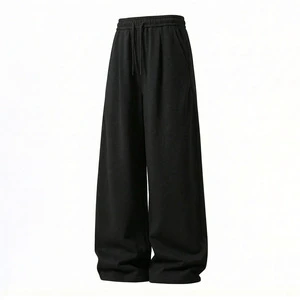 Spring New Pleated Design Casual Pants, Soft Textured Loose Daily Bottoms