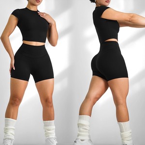 Custom Workout Yoga Clothes Sets 2 Pieces Sportswear Quick Dry Breathable Gym Wear For Women
