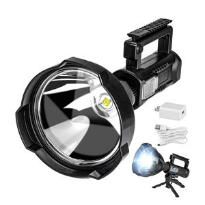 Multifunctional USB Rechargeable IP66 Waterproof ABS Outdoor Emergency Adjustable Beam 1000+ Lumens Strong Brightness Flashlight