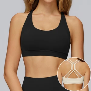 Hot Selling Cloud-Sensitive Yoga Bra Cross-Back Cut Out Sports Bra Tight-Fitting Athletic Top Running & Fitness Sports Bra