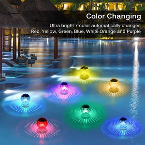 2022 Solar Panel Powered Pond Drift Waterproof Glow LED Floating Lamp Color-Changing Light for Swimming Pool
