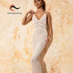 TW Cover Ups for Swimwear Women Knit Beach Cover up Dress Beach Coverups