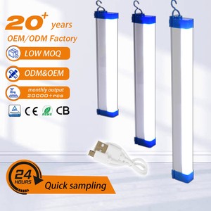 Tuoming 10W 15W 30W Outdoor Home Household Tent Camping Lamp 2835 Usb Charging Rechargeable Led Tube Emergency Lighting