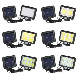 Waterproof LED Solar Split Wall Lamp Motion Sensor 3 Mode Garden Street Lighting Garage Security DC Battery
