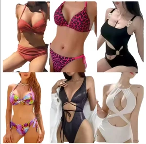 Hottest Wholesale Three Piece Swimsuit Manufacturer Bikini Swimwear Women Ribbed Girls Swimwear MIxed Style