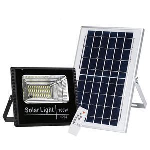 30W Solar LED Flood Light White Reflector Outdoor Spotlight Motion Sensor IP67 ABS Body 6000K Color Temperature Garden Remote