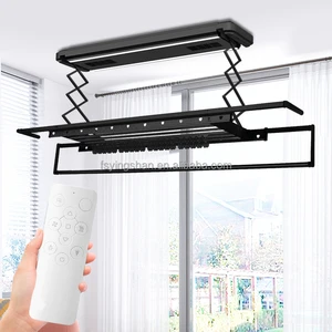 Voice Control Smart Clothes Dryer Electric Ceiling Mounted Clothes Drying Rack Push-pull Laundry Drying Rack