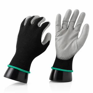 Machine Washable PU Coated Gloves | Reusable PU Work Safety Gloves with High Tear Strength for Multi-Shift Use