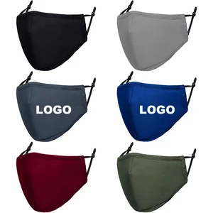 Custom Cloth Printed Logo Face Covering Face Maskes Reusable Washable Ajustable Maskes For Women Men