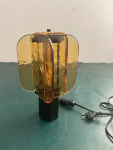 E14 Curved Glass Customized Table Lamp for Hotel Room Reading Lights