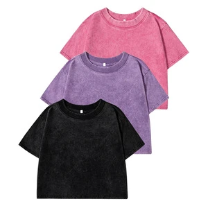 Cross-border Trendy Brand New Cute Spice Girls Crop Top Loose Short Sleeve Cotton Soft Sports T-shirt Large Size Foreign Trade