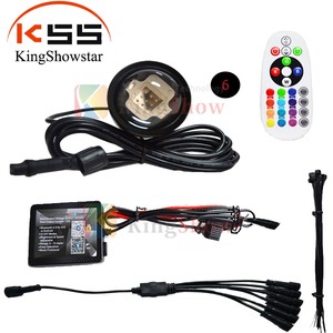 6pcs IP68 27W Aluminium LED Boat Drain Plug Underwater Marine Light for Diving & Fishing with BT Controller