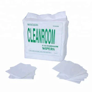 Disposable 4x4inch 1000 Class Cleanroom Wiper Dust-Free Electronic Industry Cleaning 100% Polyester Safety Product