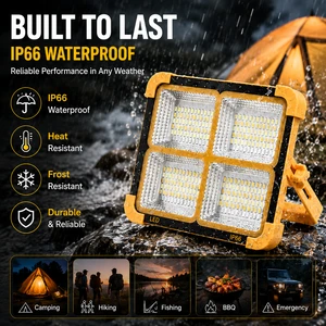 Wholesale Portable Rechargeable Solar LED Flood Light Waterproof USB Charging Emergency Lamp For Outdoor Camping Lighting