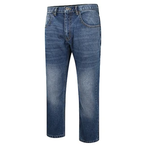 Blue Plus Size Whiskers Denim Men's Jeans Straight Fit Winter Breathable Eco-Friendly Quick Dry Medium Wash Casual 100% Cotton