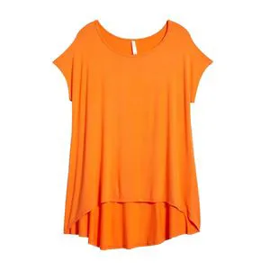 Plus Size Women's T-shirt Oversized Casual Loose Fit Short Sleeve High/low Hem Solid ODM Comfortable Summer Trendy 100% Cotton