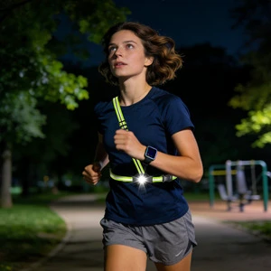 Bestseller Adjustable Running Light With 90 Degree Beam and Reflective Strap Outdoor Sports Night Run Chest Lamp