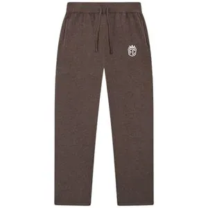 Men Knitted Jogger Pants Casual Sweatpants Brown Elastic Waist Streetwear Lounge Wear Trousers Relaxed Fit Knit Bottoms Mens