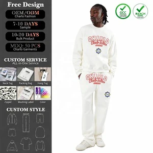 Wholesale OEM Custom Men's Tracksuit GCC REACH Compliant High Quality Sweatshirt Jogger Suit Set
