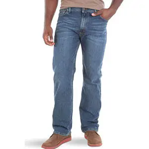 Best Selling Men's Mid Straight Jeans High Quality Blue Denim Vintage Knitted Light Streetwear Eco-Friendly Breathable Hip Hop