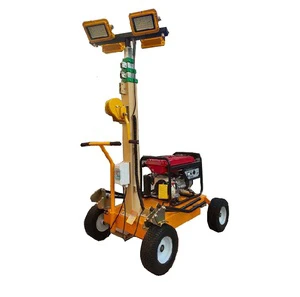 Portable LED Lighting Tower 5m Manual Winch Telescopic Mast for Construction Work and Mining Site