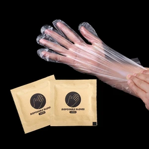 Individual Package Disposable Plastic Gloves Waterproof Safe for Food Handling Cooking Kitchen Cleaning Food Prep in Restaurants