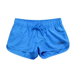 Women's Casual Mini Beach Swimwear Shorts Quick Dry Summer Surf Board Swimming Trunk Mid Elastic Waist Canvas Spandex/Polyester