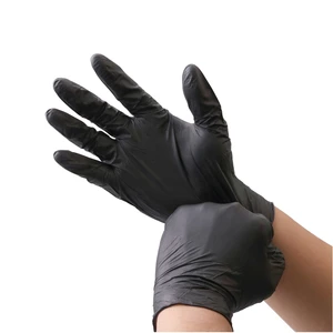 JI YOUJIA Disposable Safety Gloves Nitrile Powder-Free Black Gloves by Manufacturers