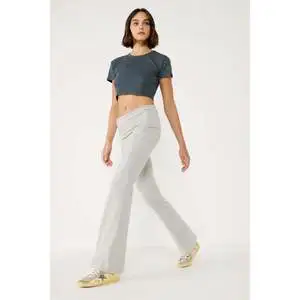 Washed Comfort Heavy Cotton Yoga Pants for Outdoor Activities