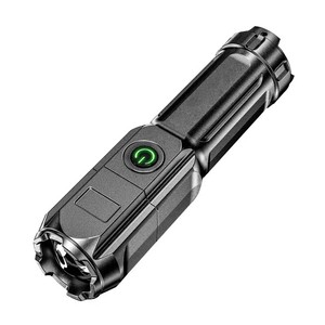 4 Lighting Mode Strong LED Flashlights Telescopic Zoom Tactical Torch USB Portable Spotlight Long-Range Camping Flashlight