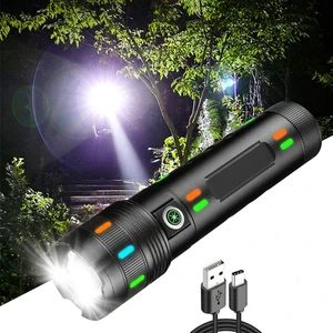 Portable Waterproof 10W Linternas Torches Rechargeable Aluminum Alloy Body Dimmable Long Range Outdoor Tactical LED Flashlight