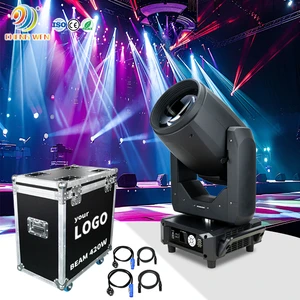 Professional 420W Beam Moving Head Stage Light with Color & Gobo Wheels Prism Effects Free Plastic Flight Case