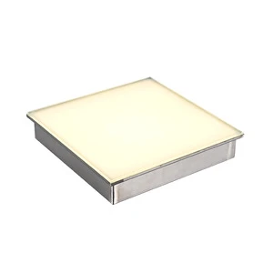 New Design LED Lamp Dance Floor Light Panel with Free Props White Emission DMX512 Control Glass Body
