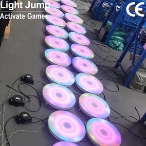 Round Floor Tile Lamp Running Code Version Indoor/Outdoor LED Round Brick Light Waterproof Inductive Gravity Sensor Floor Tile