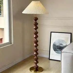 Latest Design Creative Floor Lamp Modern Luxury Stand Light with Cone Fabric Shade Living Room Bedroom Bedside Led Floor Light