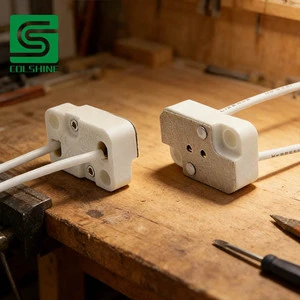 Porcelain Halogen GU10 Lamp Socket Holder Screw with AC 220V 2A Safety Feature