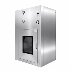 Stainless Steel Laminar Airflow Pass Box Cleanroom Transfer Window with UV Light and HEPA Filtration
