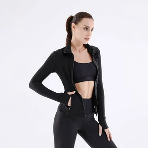 Women Yoga Active Tops Sets Breathable Stretch Quick Dry Anti-Bacterial Seamless Customized Color Logo 100% Polyester Front Logo