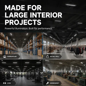Premium LED High Bay Lights 150LM/W High Efficiency Industrial Lighting 100W 200W 300W for Logistics Center Industrial Warehouse