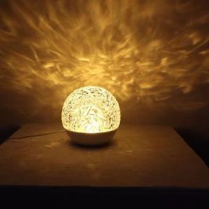 Cross-Border Dynamic Water Ripple Lights with Atmosphere Table Lamp and Rotating 7-Color LED Projection Lamp