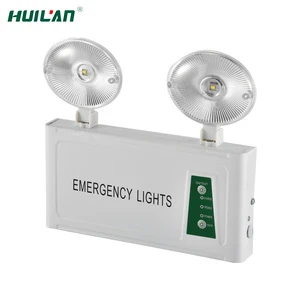 New Product Cheap Price 3W 90Min Emergency Time Wall Mount Iron ABS Indoor School Hospital Two Head Led Emergency Light