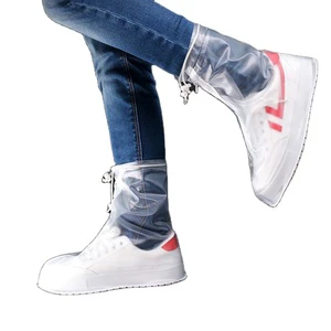 Wholesale Fashion Unisex Traveling Protective Safety Disposable Slip-resistant PVC Waterproof Over Shoe Rain Covers