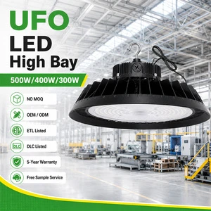 Commercial Lighting IP65 Waterproof LED High Bay Lights 0-10V Dimmable 3CCT 500W LED UFO High Bay Light