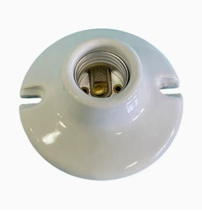 Porcelain Light Socket E27, Wholesale High Temp Porcelain Lamp Base, Factory Price E27