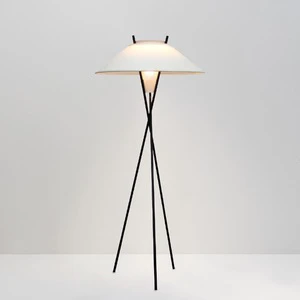 black metal Tripod Floor Lamp 15ocm height fabric Shade E27 Living Room Lighting