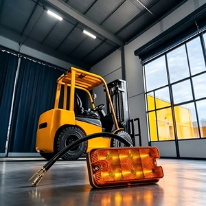 Universal Waterproof 24V 8W LED Forklift Turn Signal Lamp Amber Rectangular Side Warning Light for Mining Construction Equipment