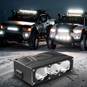Wholesale Car Led Grille Lights 220W High Low Beam Led Canbus Auxiliary 3 Lens Car Spotlights Grill Lights