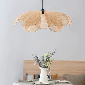 Bamboo Flower Pendant Lamp for Living Room and Dining Area